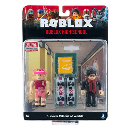 Roblox Ultimate Action Figures: Roblox High School Game Pack [Includes Exclusive Virtual Item] - Jaiman Toys