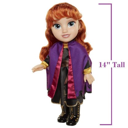 Disney's Anna Travel Doll: Journeying in Style with Violet Cape, Boots &amp; Unique Hairstyle - Ages 3+, 14 inches