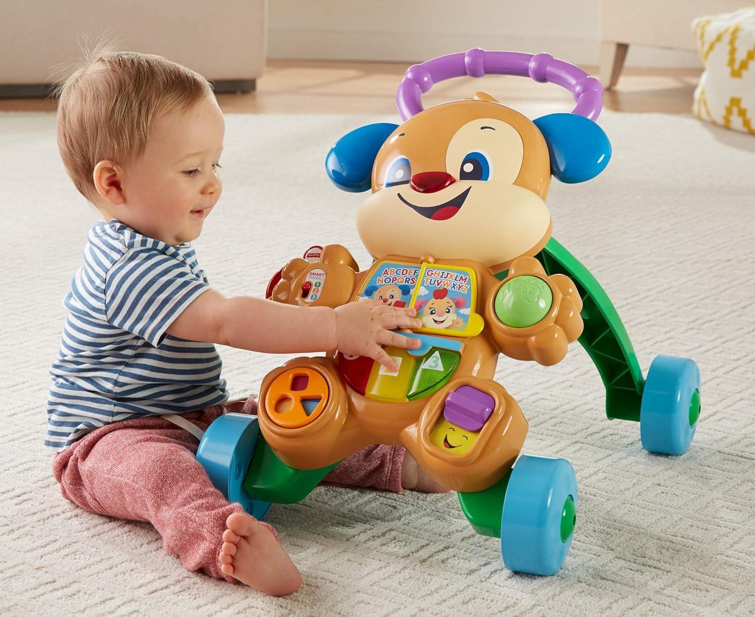 Fisher-Price Laugh & Learn Smart Stages Learn with Puppy Walker - musical walking toy for infants and toddlers ages 6 to 36 months - Jaiman Toys