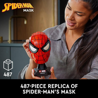 LEGO 76285 Marvel Spider-Man’s Mask Kit (487 Pieces)