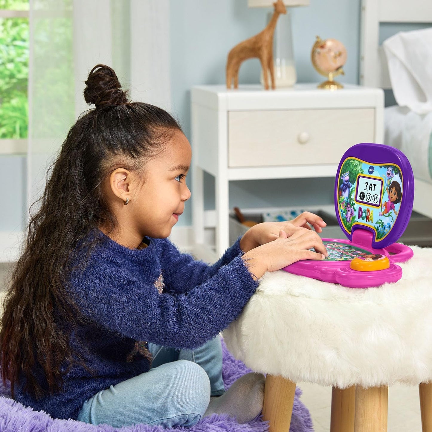 VTech Dora More to Explore Learning Laptop | Interactive Educational Laptop with Wireless Mouse, Letters, Numbers, Spelling & Learning Games for Kids
