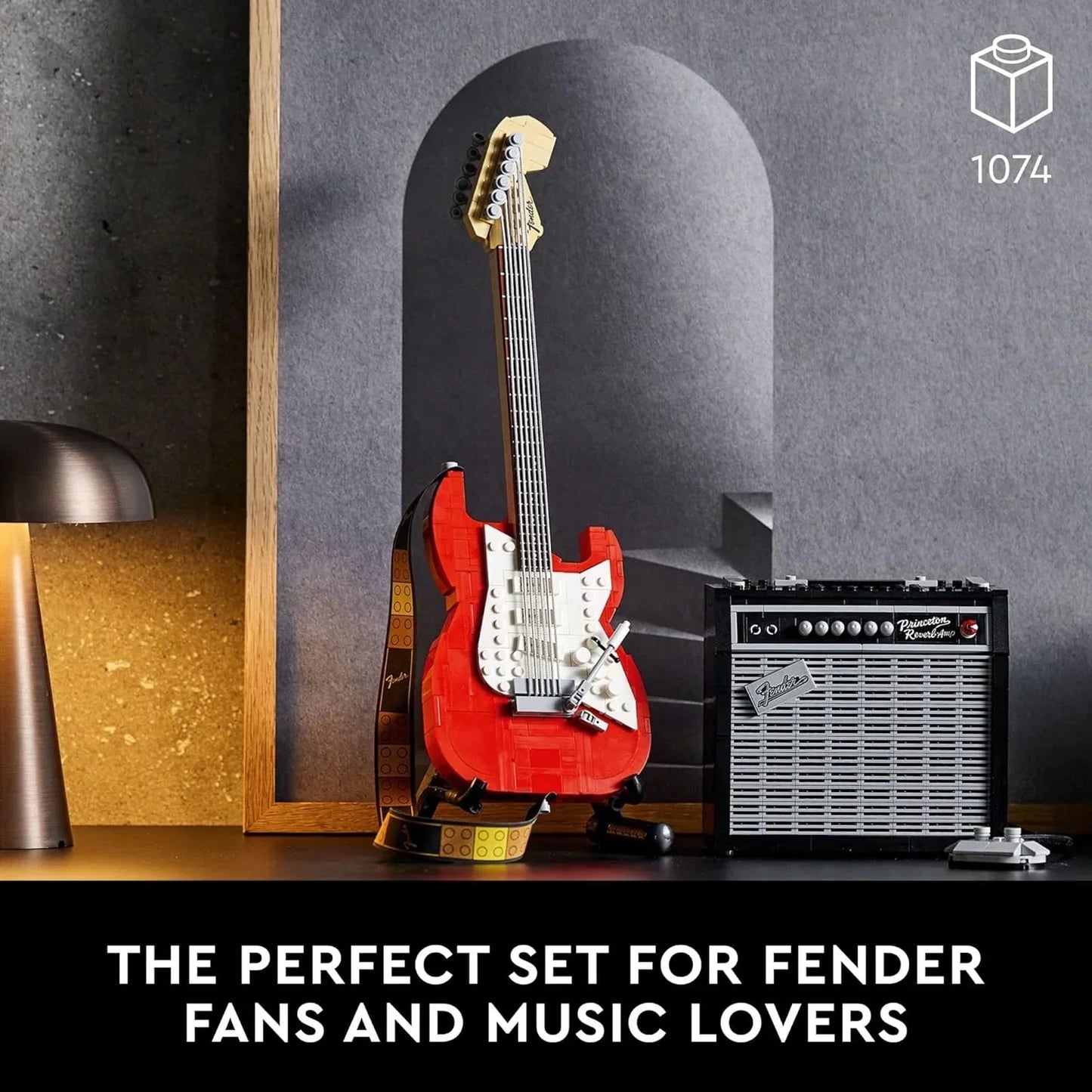 LEGO Ideas 21329 Fender Stratocaster  Guitar Building Kit (1,079 Pieces)