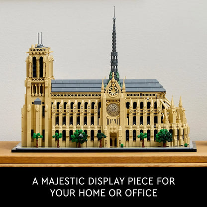 LEGO 21061 Architecture Notre-Dame de Paris Collectible Adult Souvenir from France Gift for Globetrotters and All History and Art Enthusiasts Architectural Model Kits