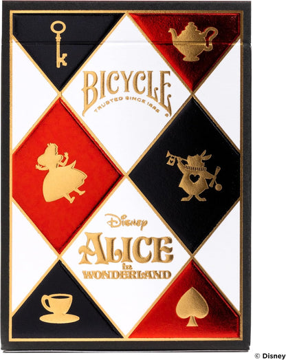 Bicycle Disney Alice in Wonderland Playing Cards – Collectible Deck with Air-Cushion Finish & Gold Foil Box