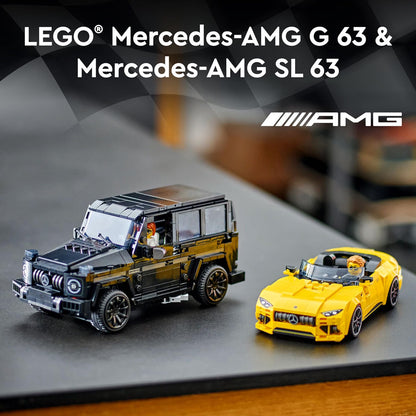 Lego 76924 Speed Champions Set: 76924 Mercedes-AMG G 63 & Mercedes-AMG SL 63 (808 Pieces)