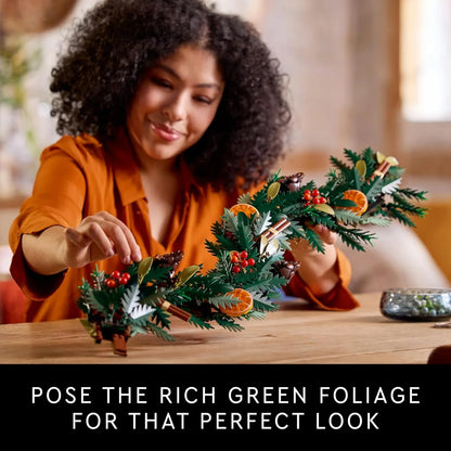 LEGO Icons 10340 Wreath  1,194-Piece Botanical Décor Building Set for Adults