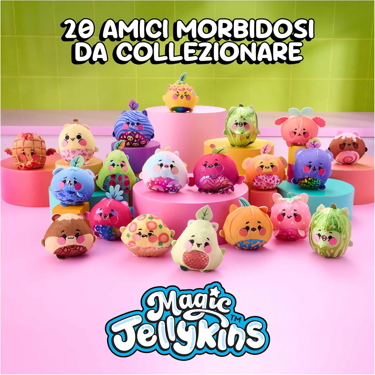 Magic Jellykins Mini Surprise Plush Toy, Mystery Collectible Soft Stuffed Character in Surprise Pack, Cute Magic Toy for Kids, 1 Random Piece, Ages 5 Years+