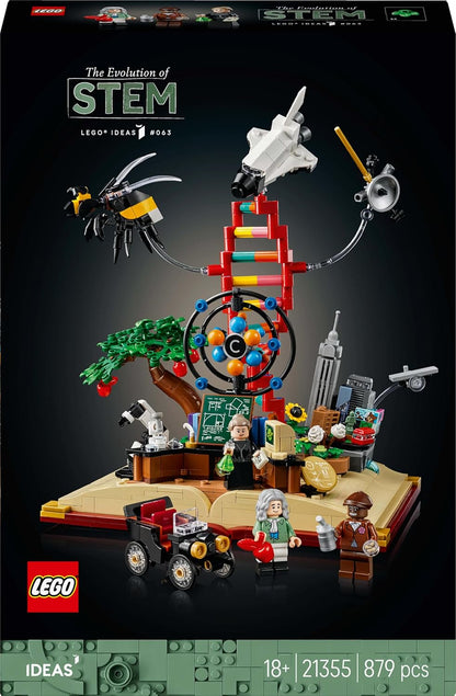 LEGO 21355 Ideas The Evolution of STEM, Science Gift for Adults Building Blocks for 18+ Gift