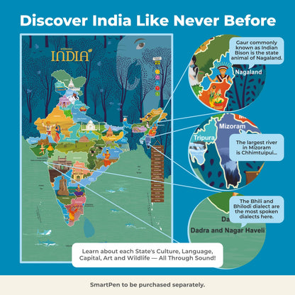 goDiscover India Map Puzzle for Kids | 120-Piece Educational Learning Puzzle (4+ Years)