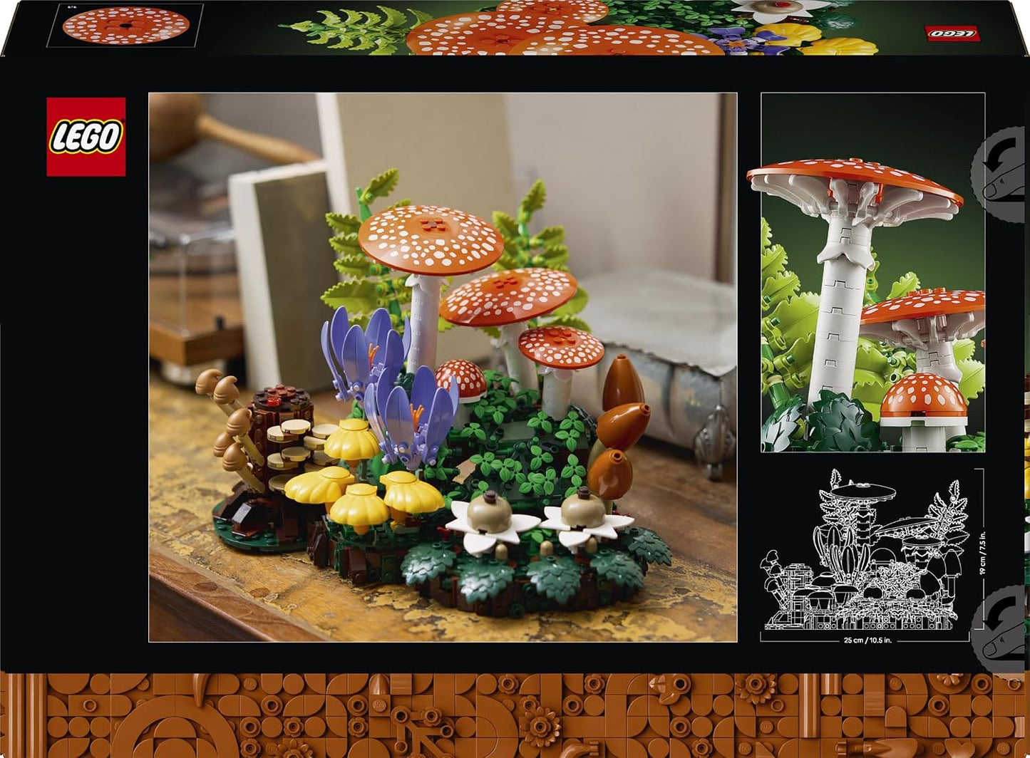 Lego 11505 Botanical Forest Mushroom Decorative Plants, Faux Green, Interior Decor, Fashionable Toy, Birthday, Present, Blocks, For Men and Women