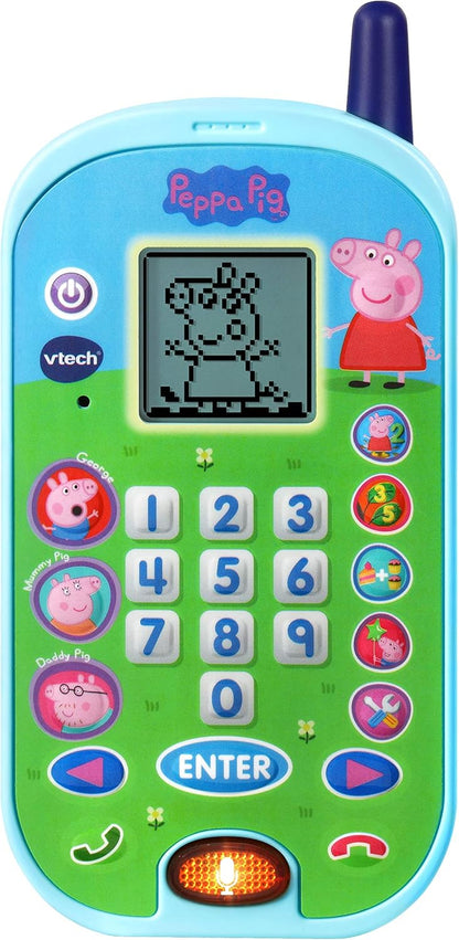 VTech Peppa Pig Let's Chat Learning Phone | Interactive Educational Toy Phone with Voice Chat, Number Learning & Pretend Play for Kids
