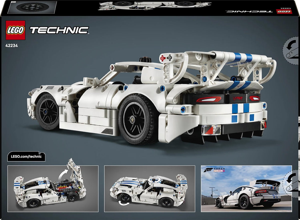 LEGO 42234  Technic Dodge Viper GTS-R Sports Car – 805-Piece Racing Car Kit, Ages 10+