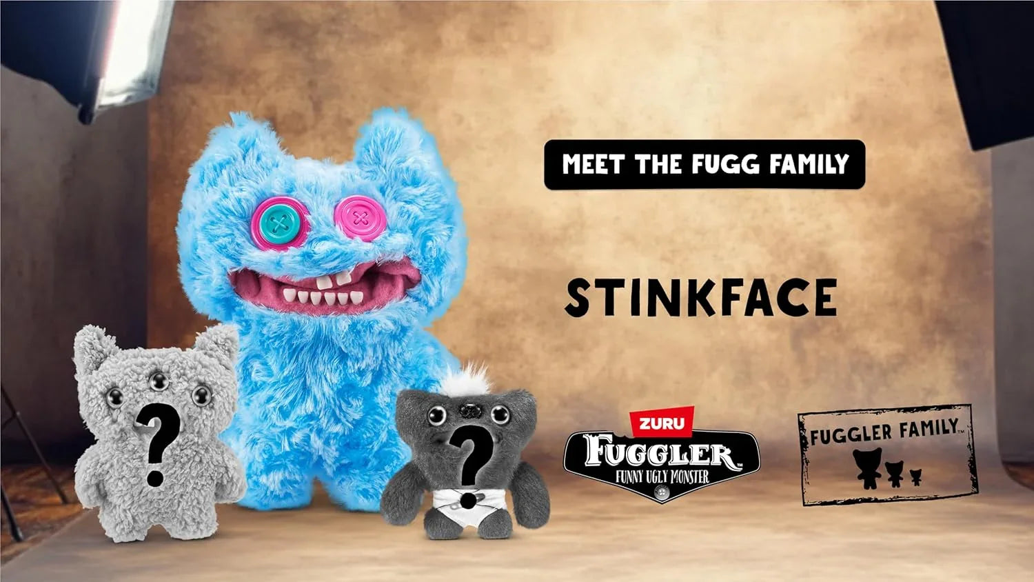 Fugger Family by ZURU Funny Ugly Monster, Plush, Collectible, Toy (Stinkface) - Jaiman Toys