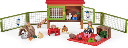 Schleich Farm World - 29Pc Picnic With Little Pets - Kids Ages 3+ | 72160 | Farm Animal Figurine, Realistic Animal Toys, Barn Toy for Kids 3+, Screen-Free Imaginative Pretend Play, Montessori Toy