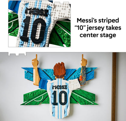 LEGO Editions Lionel Messi – Celebration - Building Set for Boys & Girls, Ages 14+ - Collectible Soccer Gift for Fans - Kids Bedroom or Shelf Decor - 43018