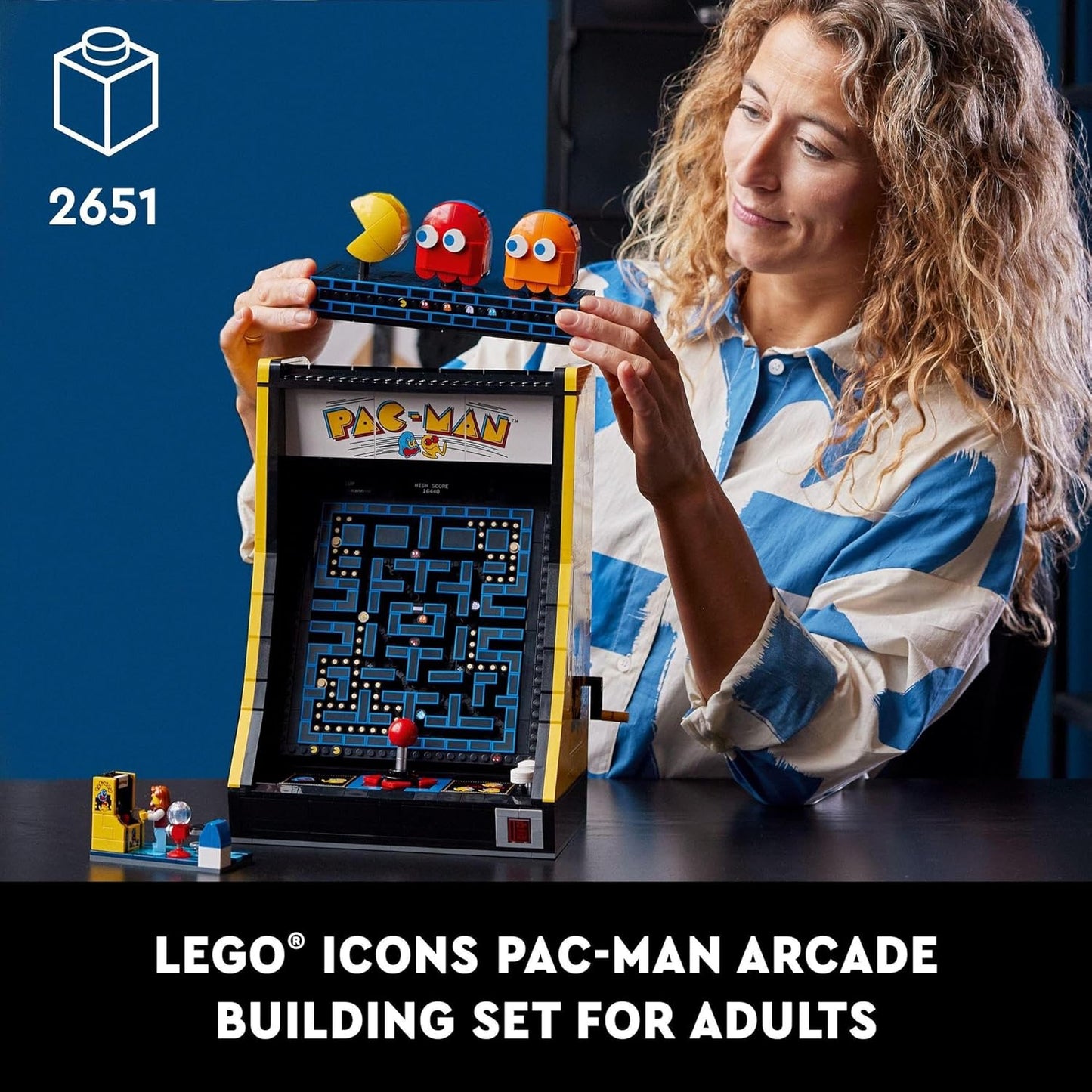 LEGO 10323 Icons PAC-Man Arcade Building Kit for 18+ Gift