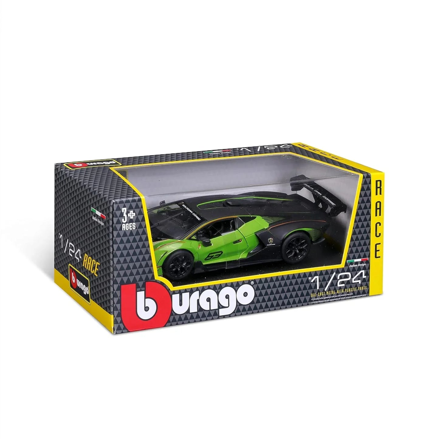Bburago 18-28017 Lamborghini Essenza SCV12 1:24 Scale Model car, Green/Black - Jaiman Toys
