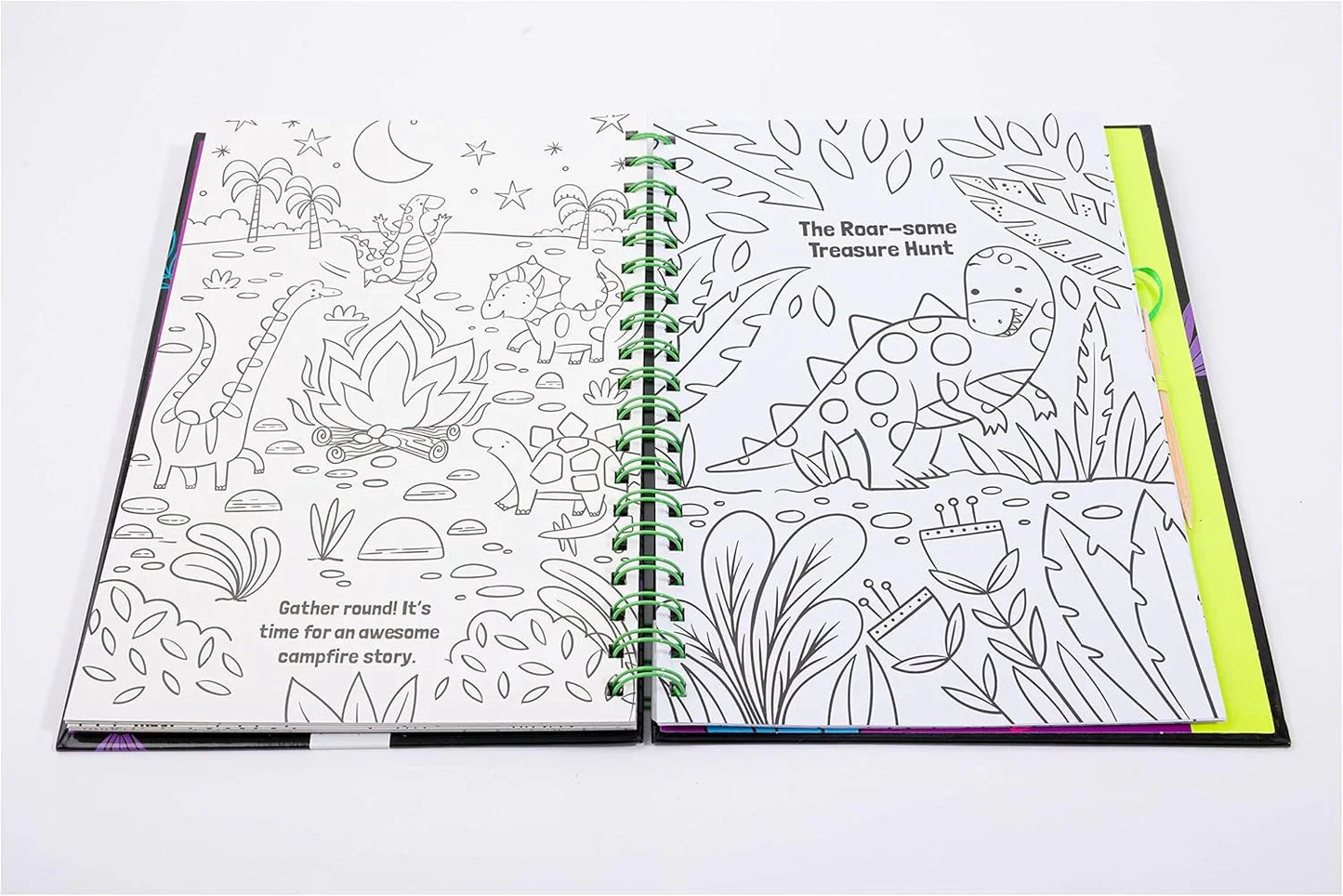 Dinosaur Scratch Art Activity Book for Kids –  Scratch Pages, Colouring Sheets, Stylus & Bonus Story