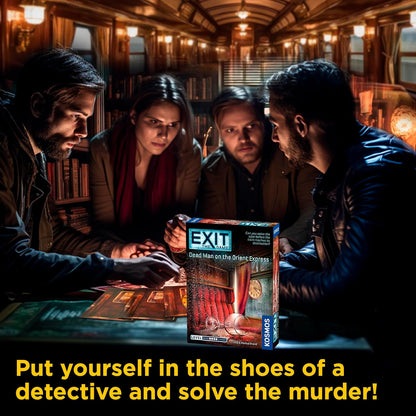 EXIT: Dead Man on the Orient Express Escape Room Board Game | Mystery Puzzle Game for 1-4 Players | Ages 12+ | Kosmos