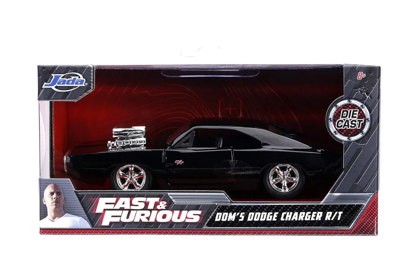 Jada Fast & Furious 1970 Dodge Charger 1:32 Die-Cast Model – Engine Blower Hard Top, Black
