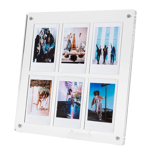 Acrylic Magnetic Photo Frame 8x8" – Sleek Display for Instax Mini Prints, Postcards & Keepsakes - Jaiman Toys