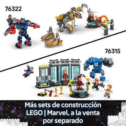 LEGO 76320 Marvel Iron Man & War Machine vs. Hammer Drones Building Set | Super Hero Battle Toy for Kids 7+ | Action Figures & Buildable Drones