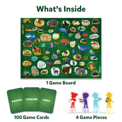 Skillmatics Board Game - Wild Webs, Animal Learning Game, Gifts, Family Friendly Games for Ages 6 and Up,for kids