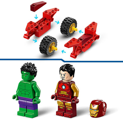 LEGO Marvel 76287 Iron Man with Bike and The Hulk Playset Building Blocks Toys (68 Pieces)