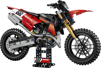 LEGO 42238 Technic Ducati Desmo450 MX Factory Motorcycle – 457-Piece Motocross Bike Building Set, Ages 10+