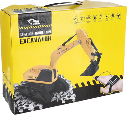 Gesture Induction Remote Control Excavator Toy – Full-Functional RC Construction Vehicle for Kids
