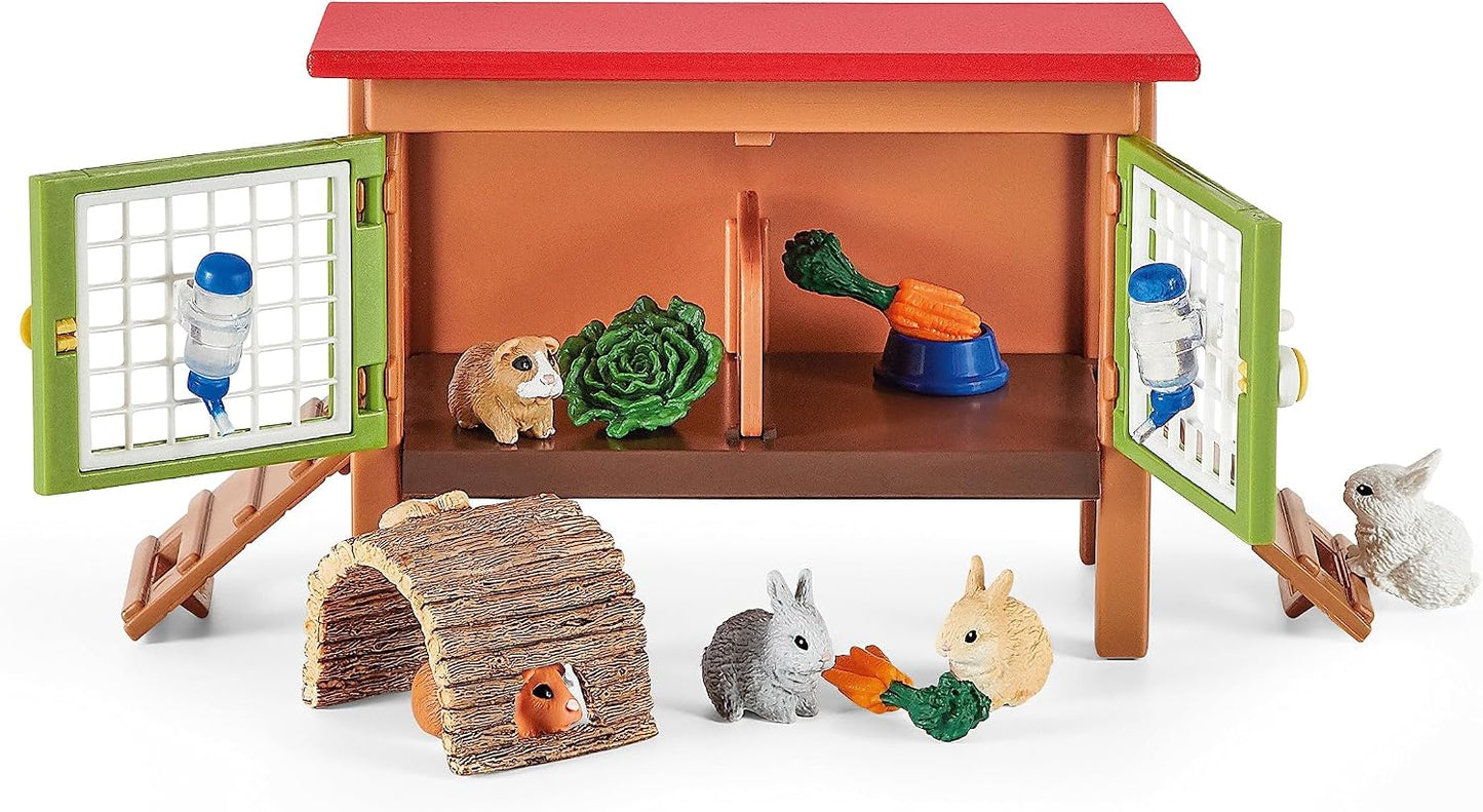 Schleich Farm World - 29Pc Picnic With Little Pets - Kids Ages 3+ | 72160 | Farm Animal Figurine, Realistic Animal Toys, Barn Toy for Kids 3+, Screen-Free Imaginative Pretend Play, Montessori Toy