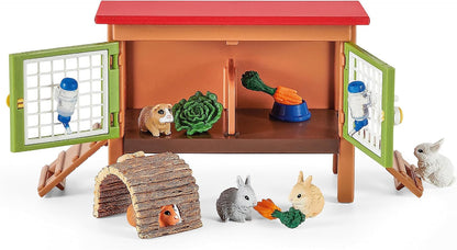 Schleich Farm World - 29Pc Picnic With Little Pets - Kids Ages 3+ | 72160 | Farm Animal Figurine, Realistic Animal Toys, Barn Toy for Kids 3+, Screen-Free Imaginative Pretend Play, Montessori Toy