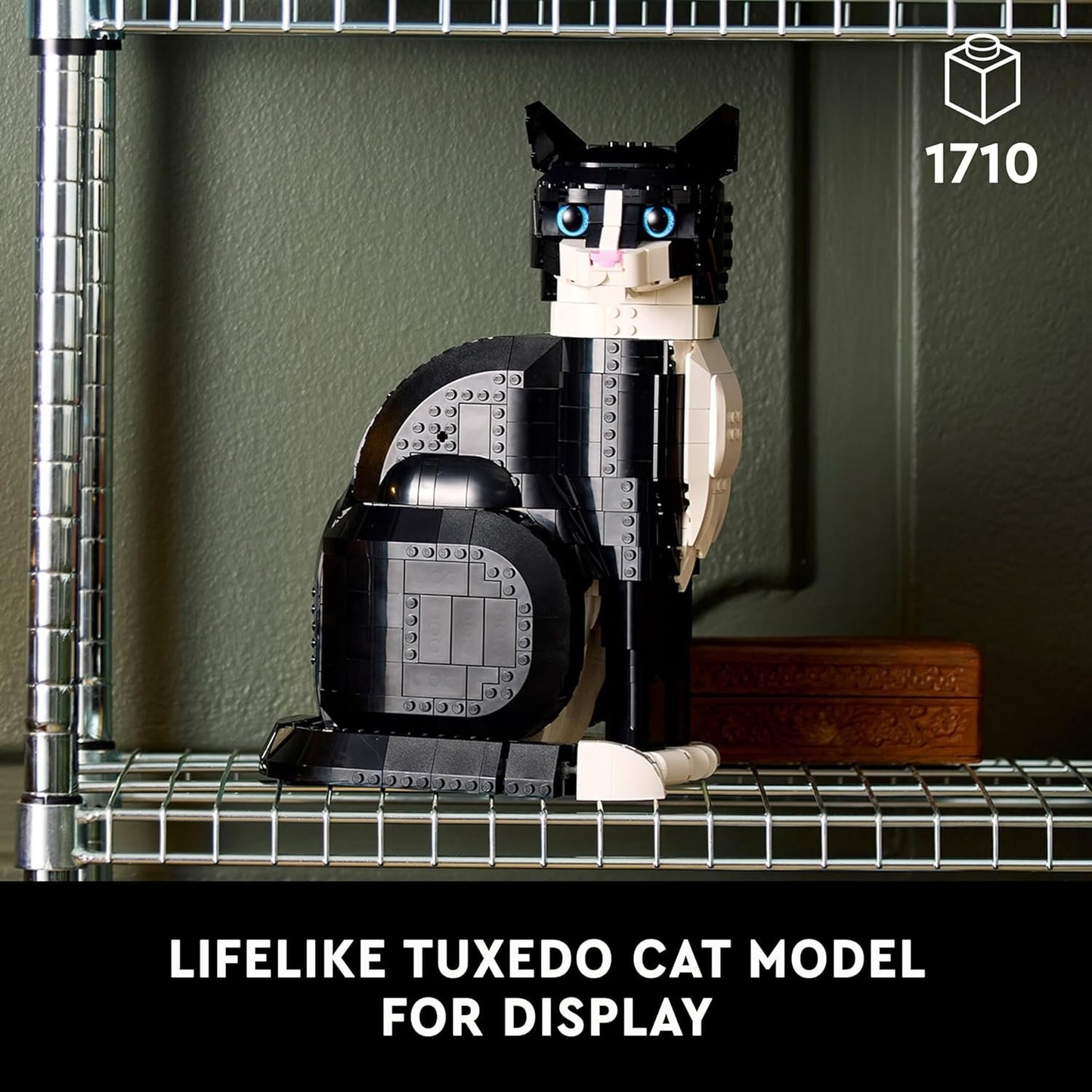 LEGO Ideas Tuxedo Cat, Gift Idea for Animal-Lovers 21349 (1710 Pieces)