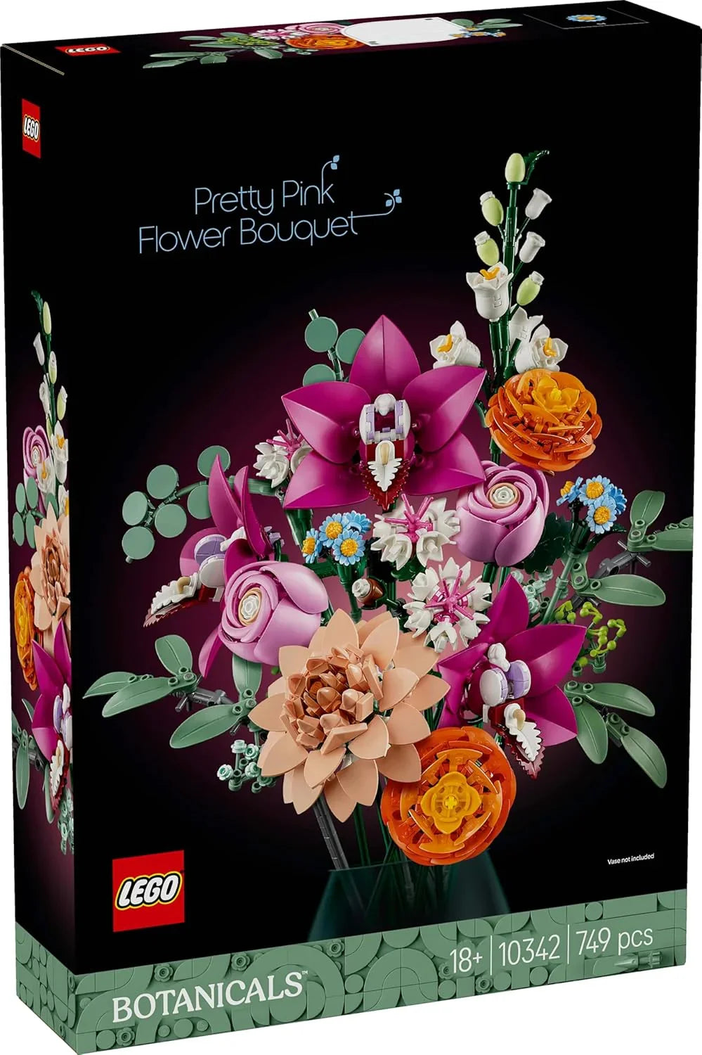 LEGO 10342 Botanicals Pretty Pink Flower Bouquet Set (749 Pieces)