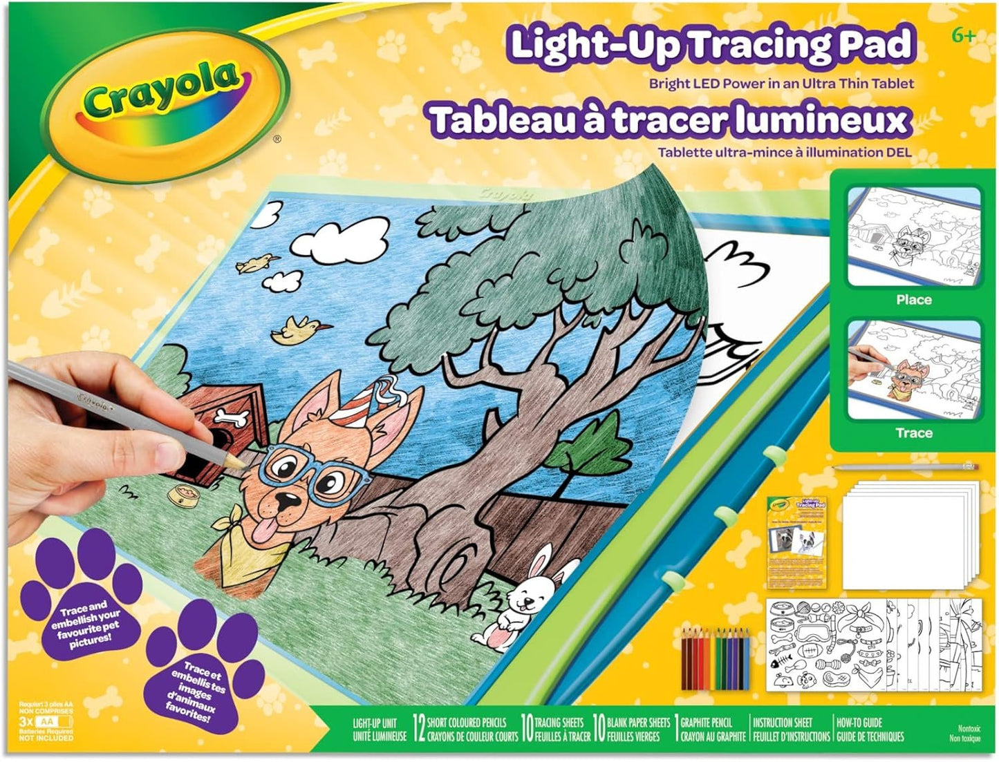 CRAYOLA LIGHT UP TRACING PAD -FUN INDOOR ACTIVITIES FOR KIDS (Multicolor)