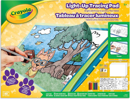 CRAYOLA LIGHT UP TRACING PAD -FUN INDOOR ACTIVITIES FOR KIDS (Multicolor)