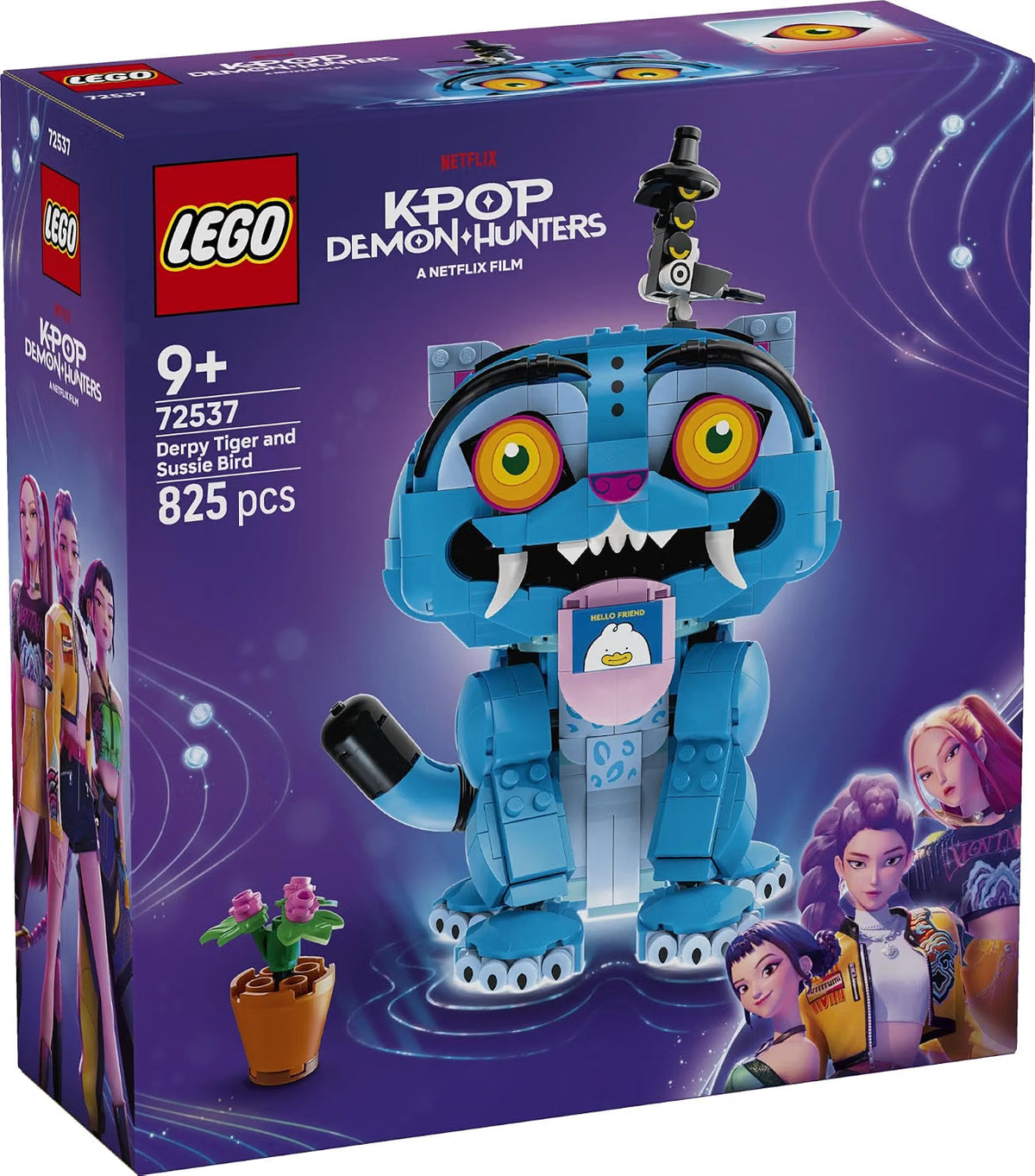LEGO 72537 KPop Demon Hunters Derpy Tiger and Sussie Bird – Posable Character Building Set, 825 Pieces, Ages 9+