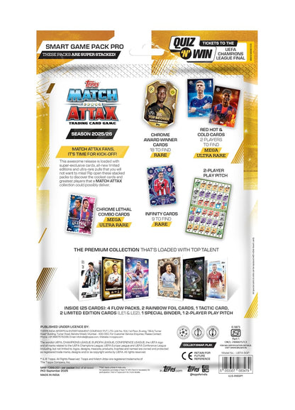 Topps UEFA Champions League Match Attax 2025-26 Trading and Collectible Card Game (Smart Game Pack Pro)