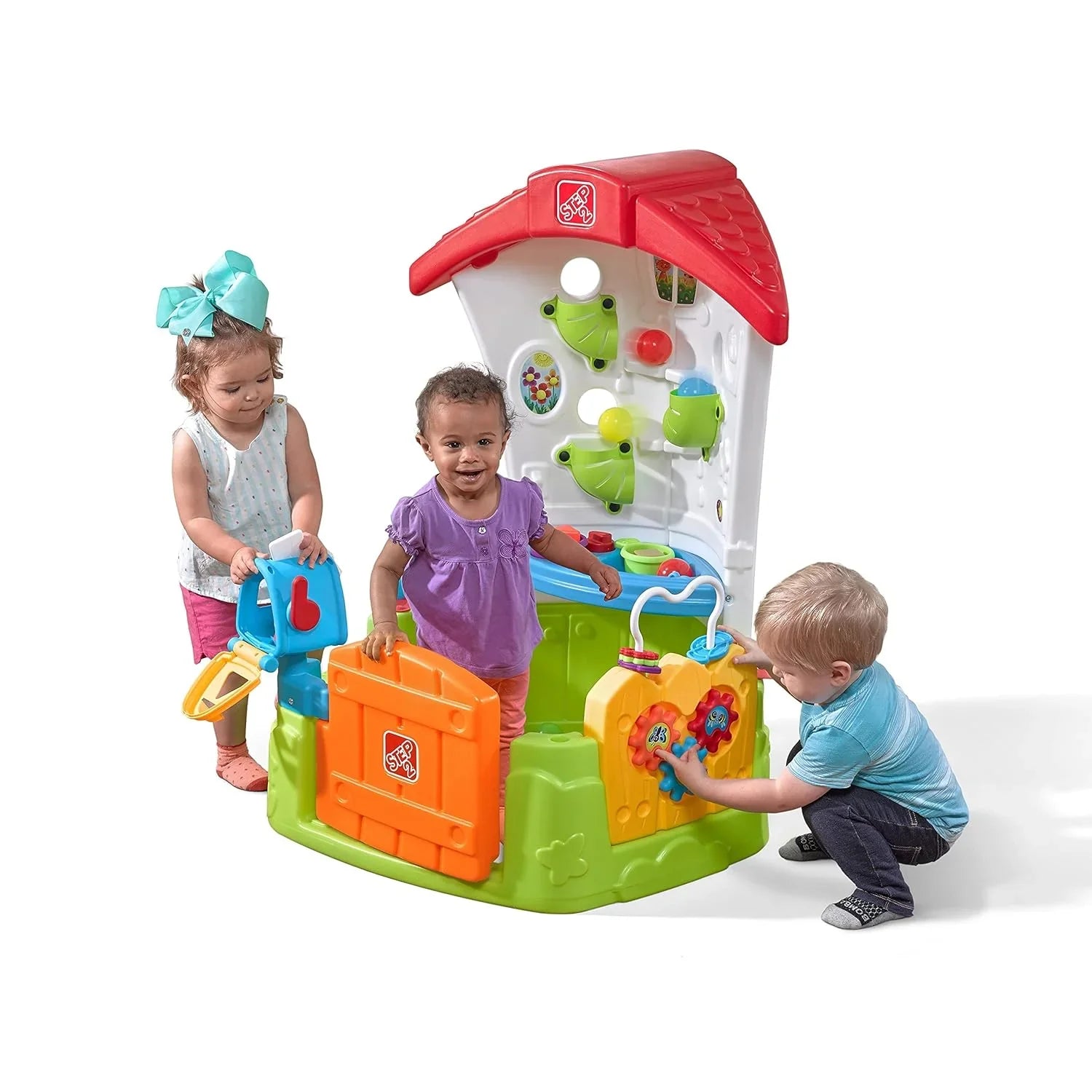 Step2 Kids Corner House – Indoor/Outdoor Playhouse for Ages 1–2 with Interactive Door & Gear Toys - Jaiman Toys