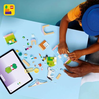 LEGO Friends 42696 Animal Vet Clinic - Educational Toy w/a Horse Stable, 2 Mini Dolls, Pet Dog, Bunny & Cat Figures Plus Accessories - Birthday Gift for 4+ Year Old Girls