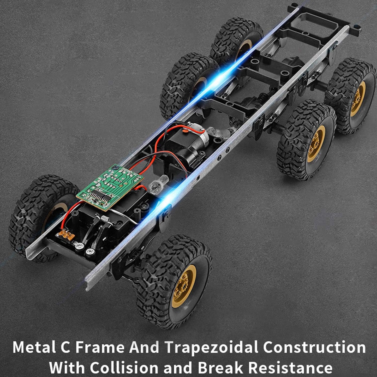 Military Transporter RC Truck 6WD | 2.4G Off-Road Army Cargo Vehicle with LED Lights (RTR)