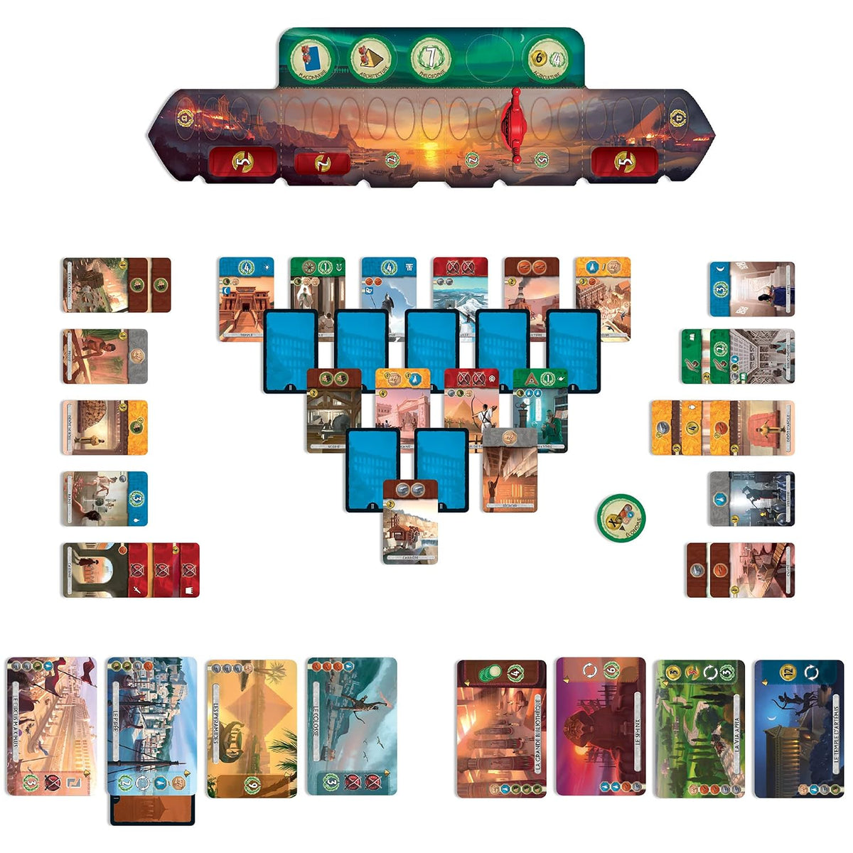 (Damaged Box) 7 Wonders Duel Board Game – 2 Player Strategy & Civilization Building Game | Ages 10+ | 30 Min Gameplay |