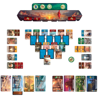 (Damaged Box) 7 Wonders Duel Board Game – 2 Player Strategy & Civilization Building Game | Ages 10+ | 30 Min Gameplay |