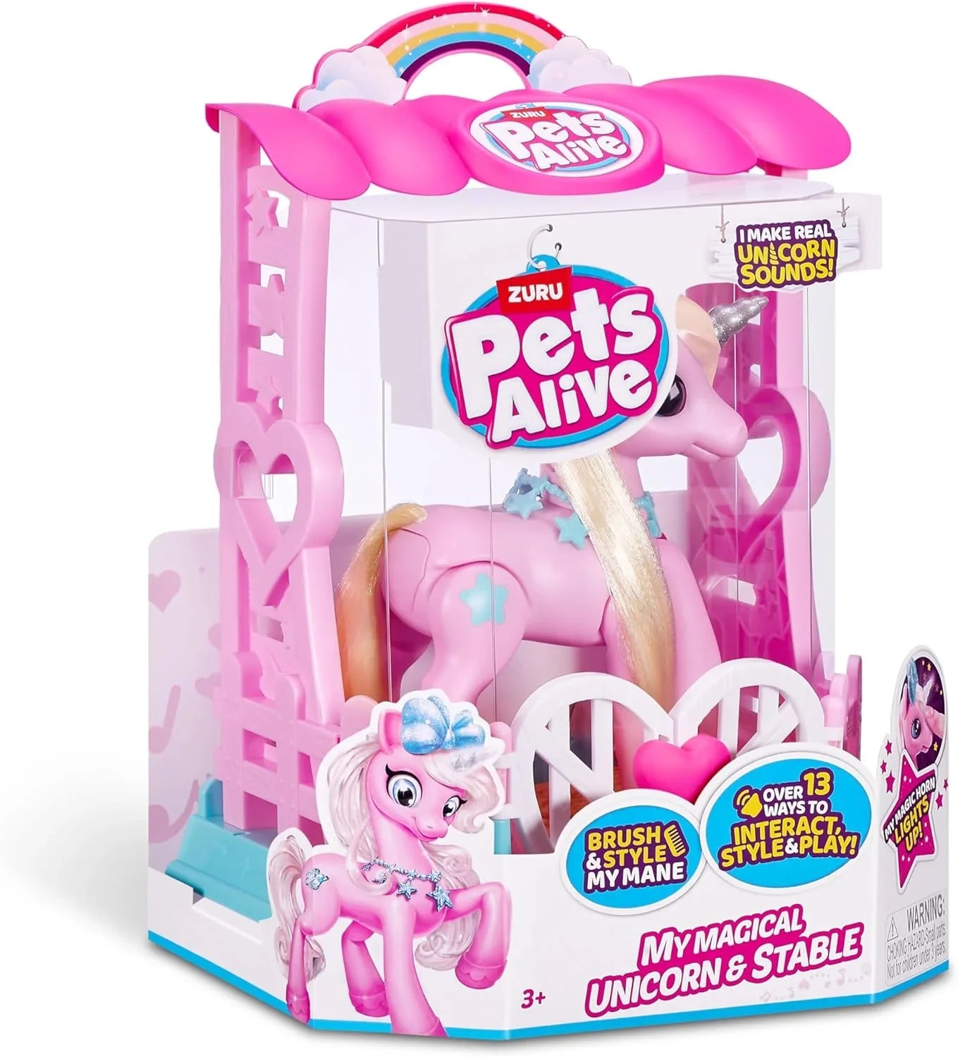Pets Alive My Magical Unicorn and Stable Battery Powered Interactive Robotic Toy Playset by ZURU - Jaiman Toys