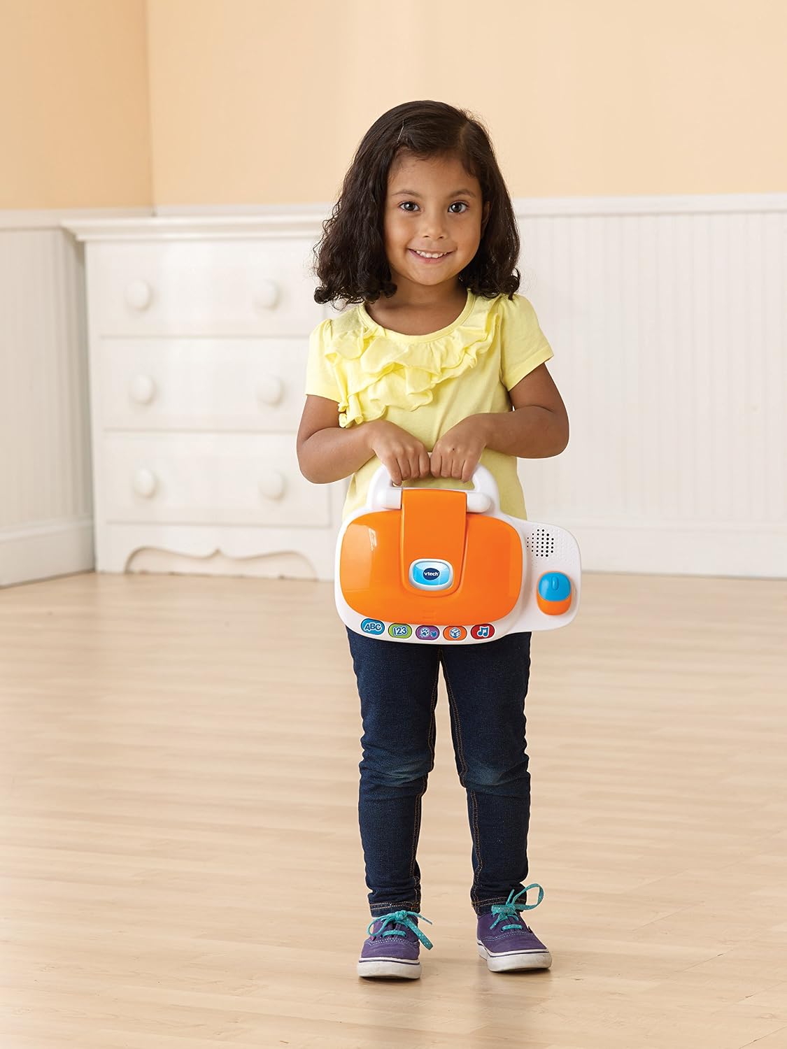VTech Tote & Go Laptop Orange | Interactive Educational Learning Laptop for Kids | ABCs, Numbers, Games & Music | Ages 3+
