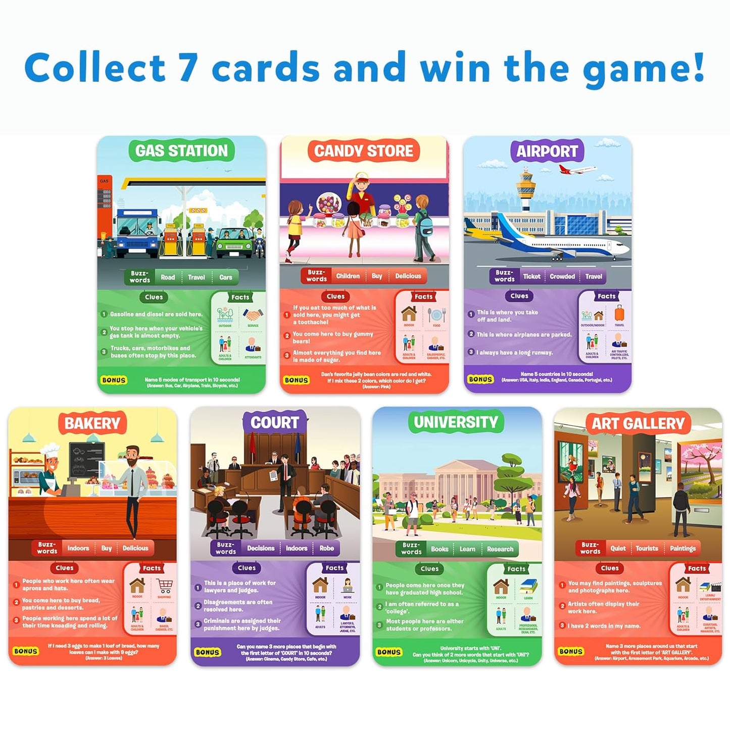 Skillmatics Card Game - Guess in 10 All Around The Town, Perfect for Boys, Girls, Kids, and Families Who Love Board Games, Travel Friendly,Gifts for Ages 6, 7, 8, 9