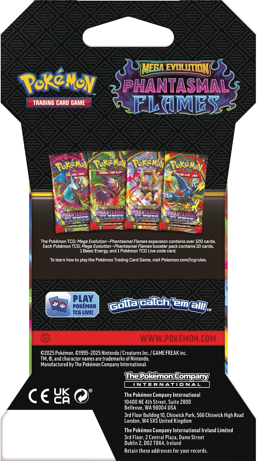 pokemon tcg mega evolution sleeved booster pack 10 cards Pokemon Mega Evolution Booster Sleeved Pack