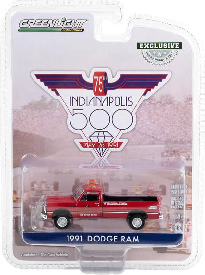 Greenlight 75th Indianapolis 500 Exclusive – 1991 Dodge Ram Fire Truck (1:64 Scale Die-Cast) - Jaiman Toys