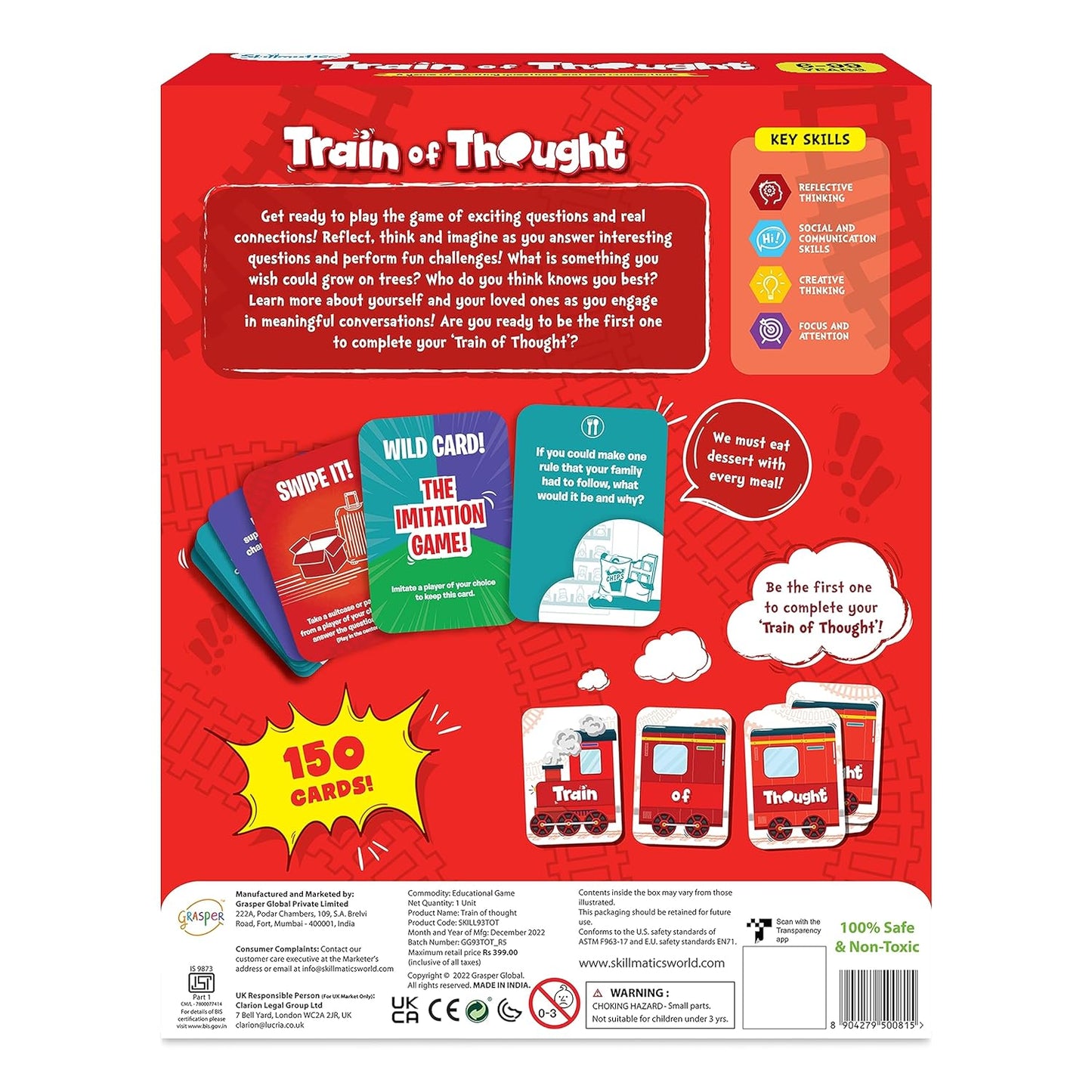 Skillmatics Card Game - Train of Thought, Fun for Family Game Night, Educational Toys, Gifts for Boys and Girls Ages 6, 7, 8, 9 and Up