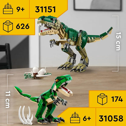 LEGO Creator 3in1 T. rex, Dinosaur Toy for Kids 31151 Building Blocks Toys for 9+ Gift for Boys and Girls